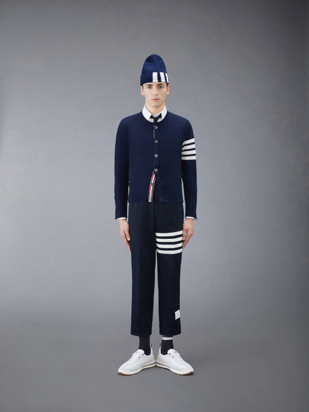 CASHMERE 4-BAR CREW NECK CARDIGAN
