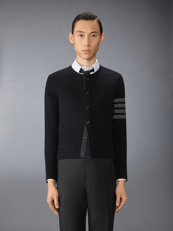 CASHMERE CLASSIC CREW NECK 4-BAR CARDIGAN - image 1