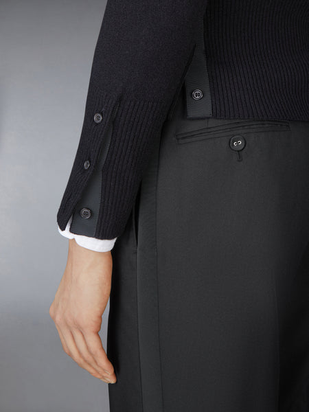 CASHMERE CLASSIC CREW NECK 4-BAR CARDIGAN