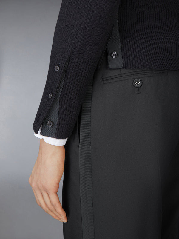 CASHMERE CLASSIC CREW NECK 4-BAR CARDIGAN - image 5