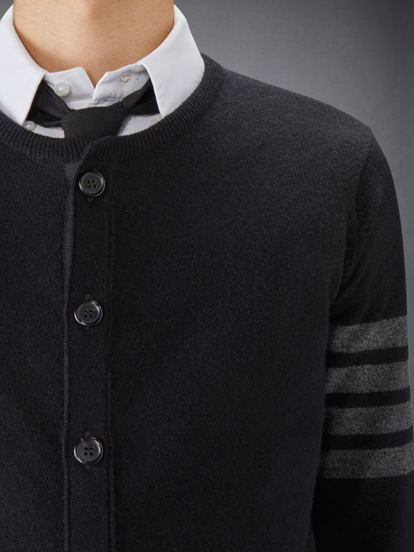 CASHMERE CLASSIC CREW NECK 4-BAR CARDIGAN - image 4