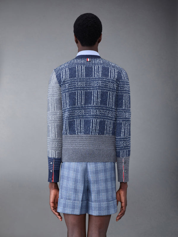 ファンミックスチェックジャカードVネックカーディガン - image 2