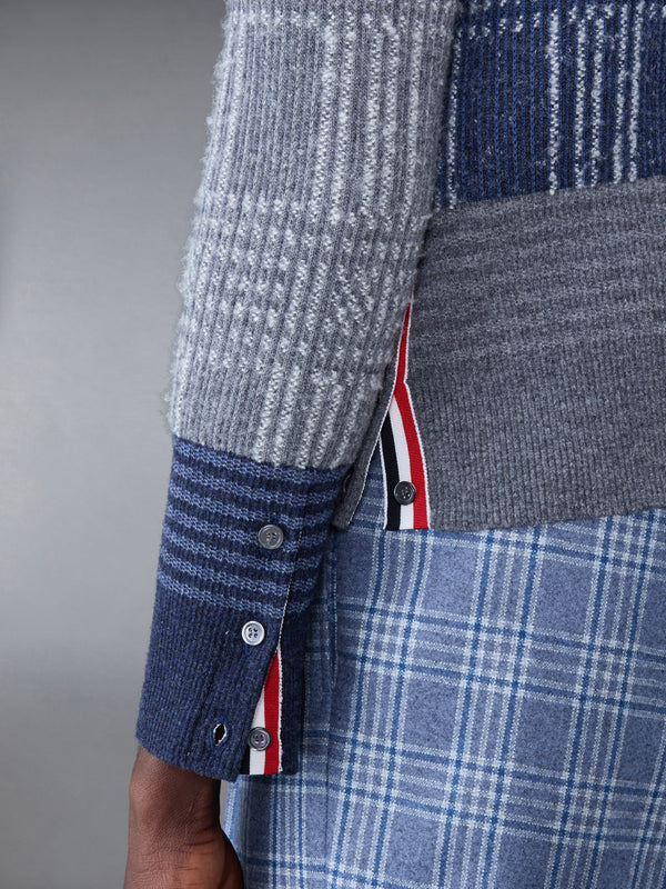 ファンミックスチェックジャカードVネックカーディガン - image 6