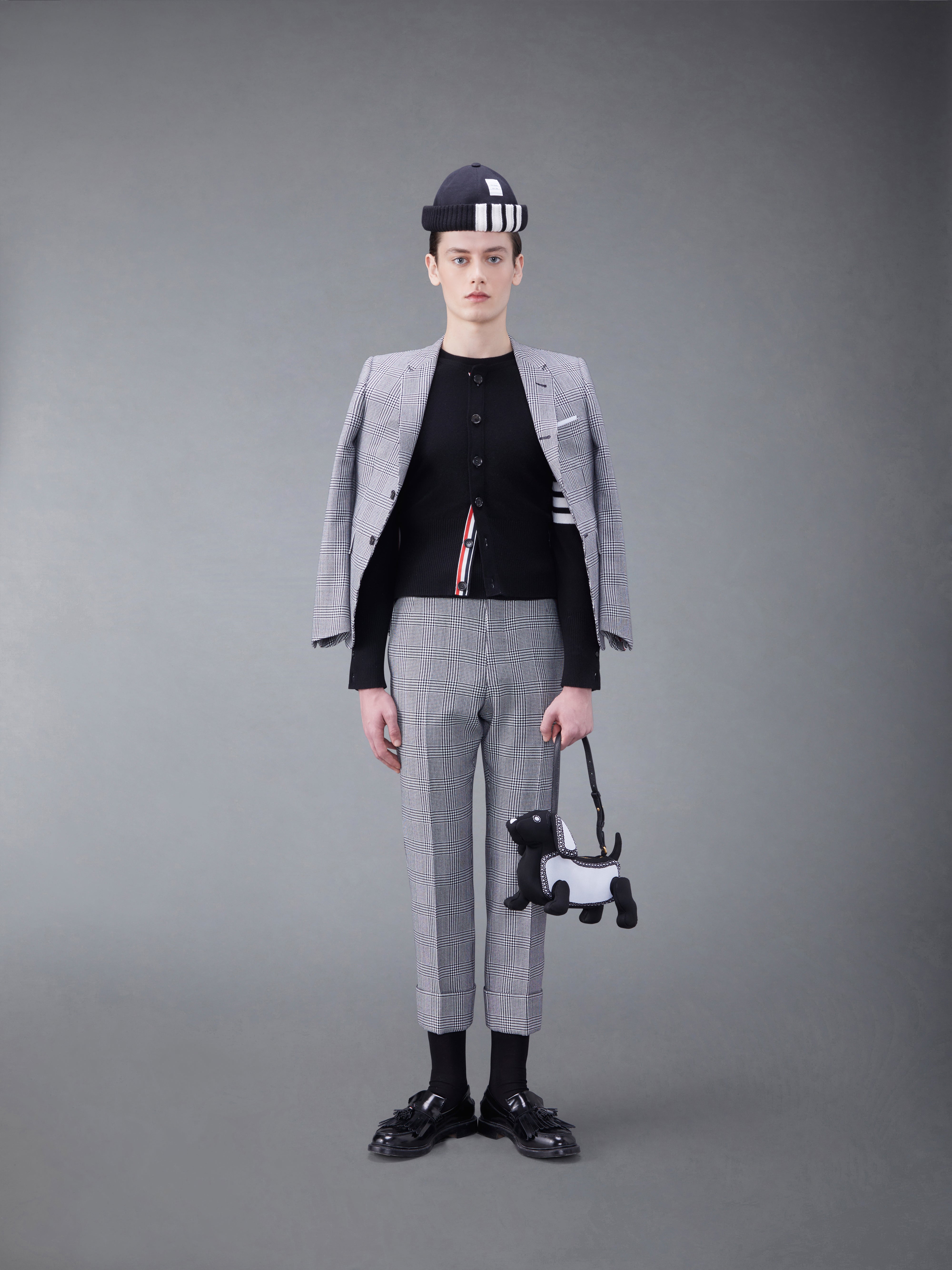 afhさん専用ダークグレー カシミア4BAR ショート Vネックカーディガン afhさん専用ダークグレー カシミア4BAR ショート Vネックカーディガン