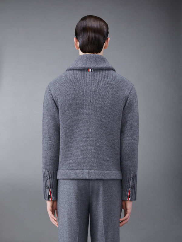 Super Chunky Cashmere Jersey Shawl Collar Cardigan - image 2