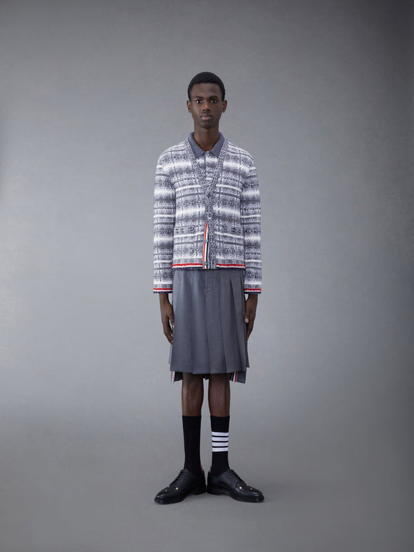 TARTAN MOHAIR MERINO CHECK V-NECK CARDIGAN - featured image