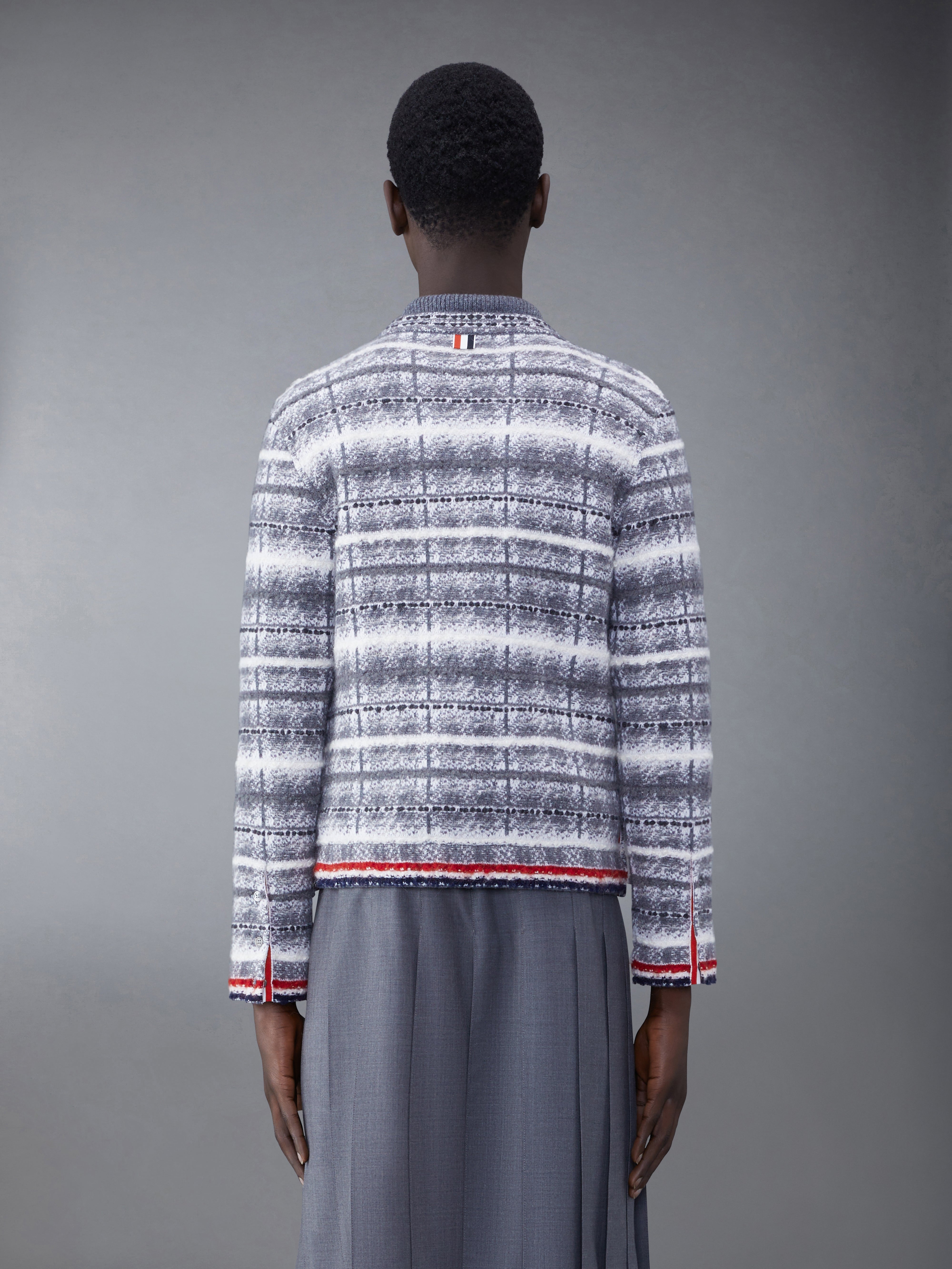 タータン モヘア メリノチェック Vネック カーディガン | Thom Browne