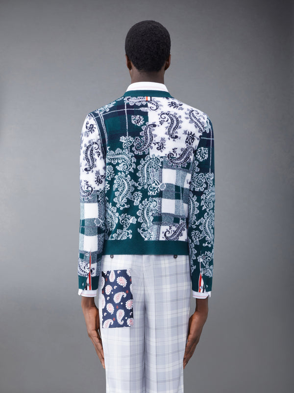 Fun-Mix Tartan Merino V-neck Cardigan - image 2