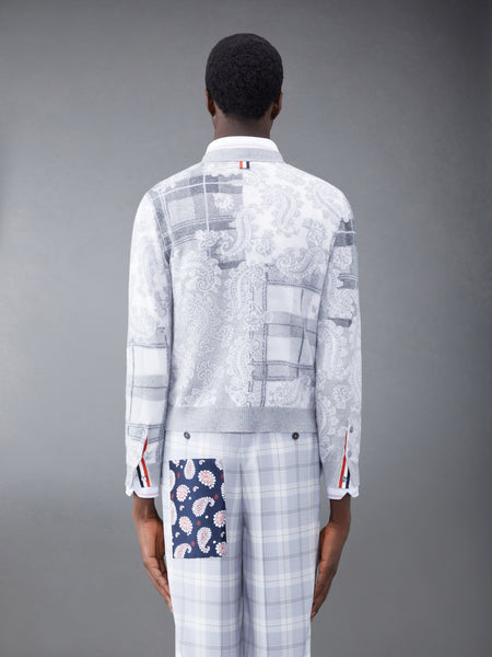 ファンミックスタータンメリノVネックカーディガン グレートーン