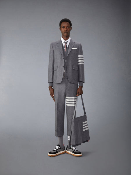 COTTON MILANO STITCH CARDIGAN MED GREY