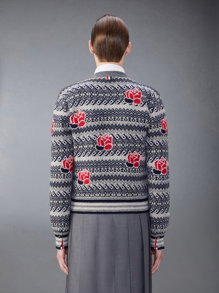 WOOL MOHAIR ROSE AND RAVEN CARDIGAN MULTI SEASONAL