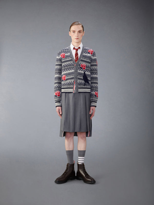 WOOL MOHAIR ROSE AND RAVEN CARDIGAN - image 3