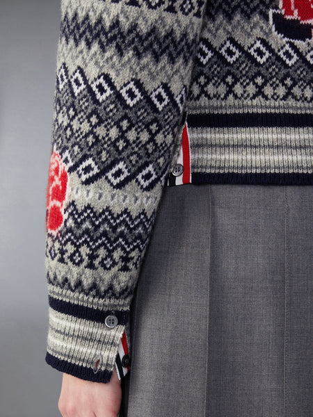 WOOL MOHAIR ROSE AND RAVEN CARDIGAN MULTI SEASONAL