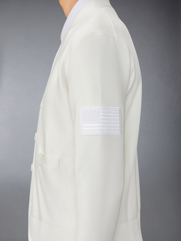 COTTON MILANO STITCH FLAG PATCH CARDIGAN - image 5