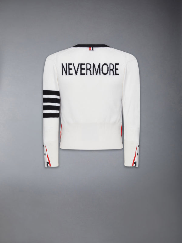 CASHMERE NEVERMORE INTARSIA 4-BAR CLASSIC SHORT CARDIGAN - featured image