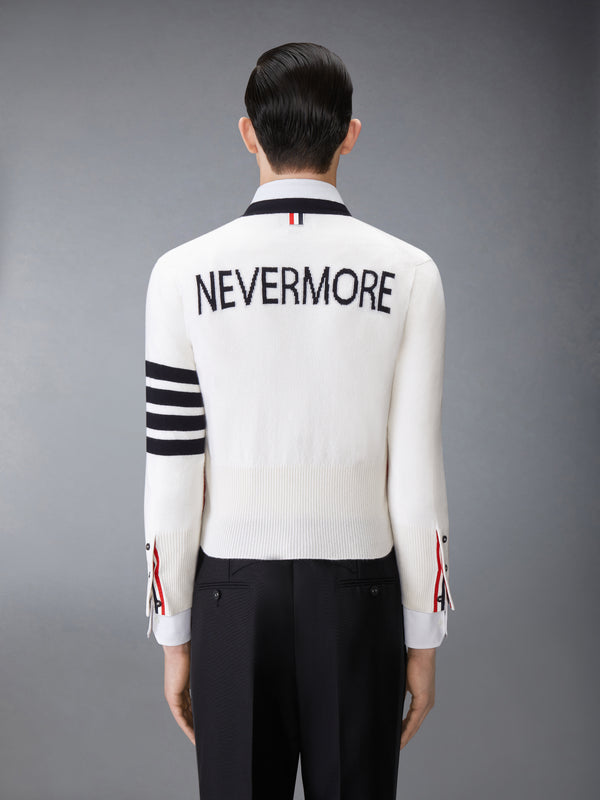CASHMERE NEVERMORE INTARSIA 4-BAR CLASSIC SHORT CARDIGAN - image 2