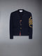 LUNAR NEW YEAR 4-BAR V NECK CARDIGAN - NAVY