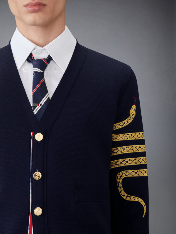 LUNAR NEW YEAR 4-BAR V NECK CARDIGAN