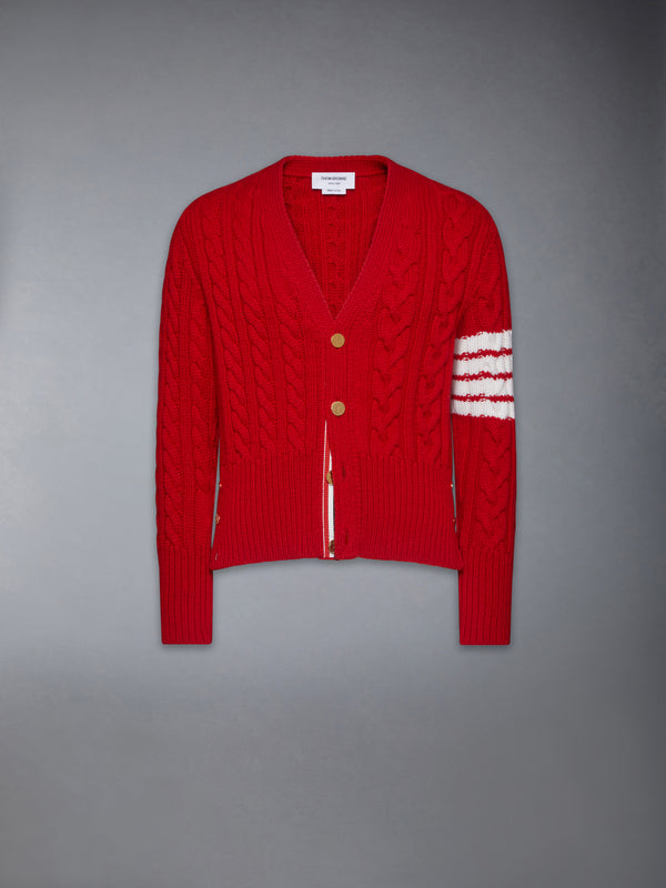 CLASSIC CASHMERE CABLE V-NECK CARDIGAN - featured image