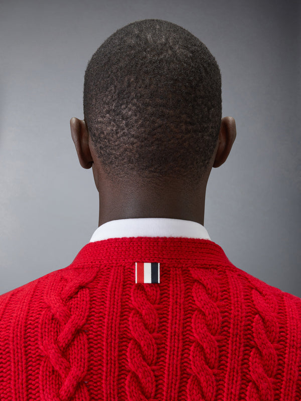 CLASSIC CASHMERE CABLE V-NECK CARDIGAN - image 5