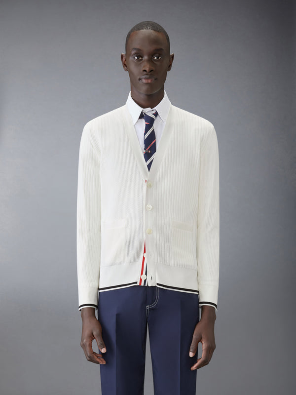 HALF & HALF 4-BAR RELAXED FIT V NECK CARDIGAN - image 1