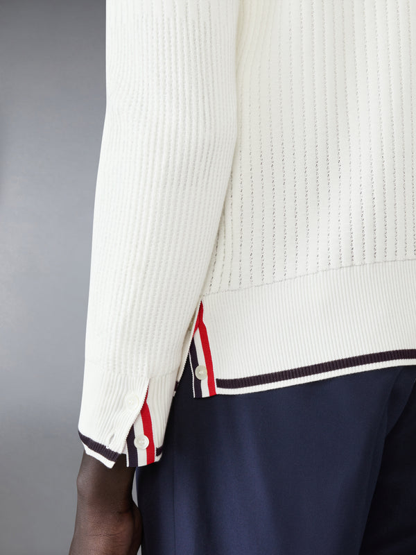 HALF & HALF 4-BAR RELAXED FIT V NECK CARDIGAN - image 4