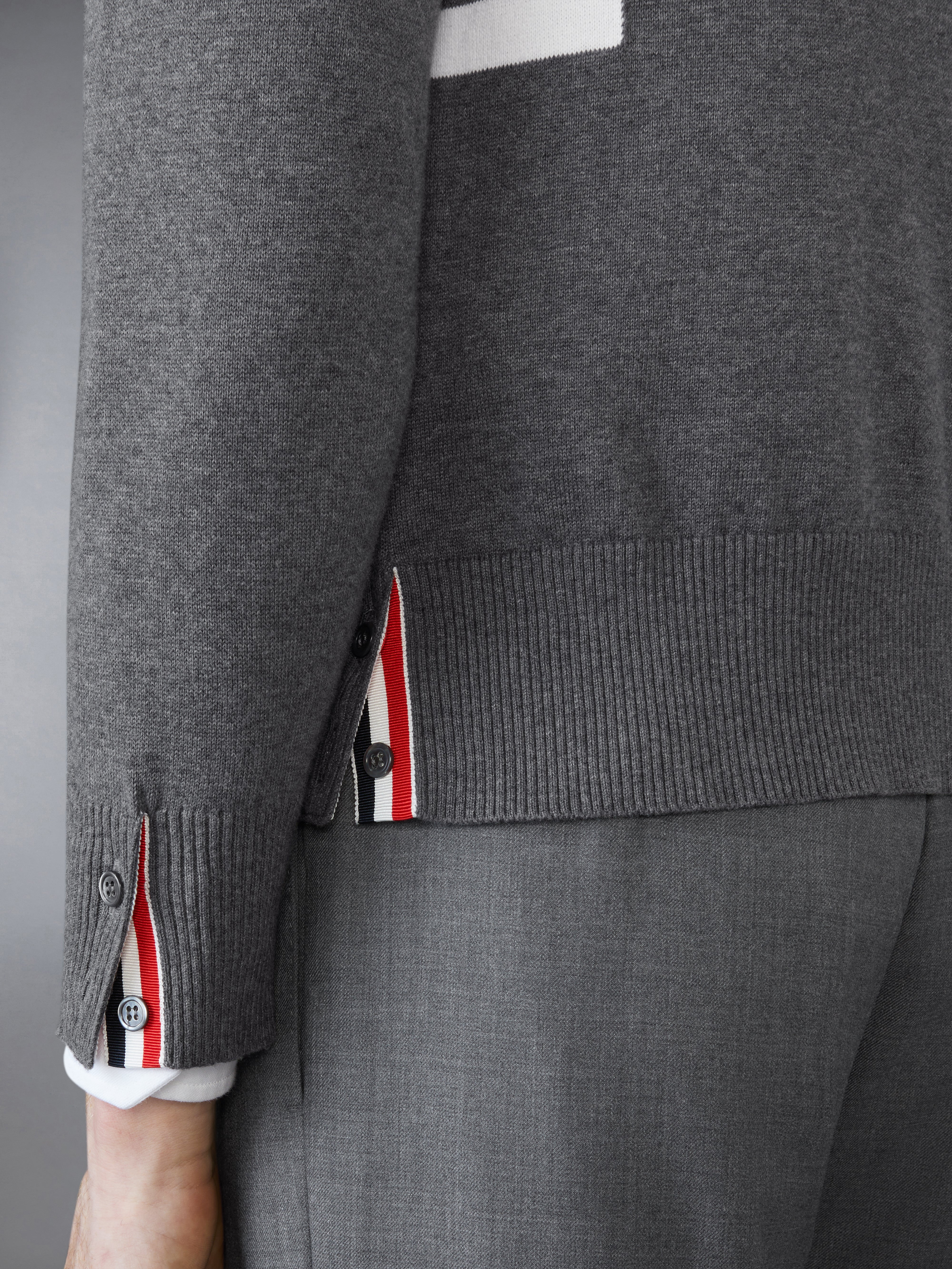 Jersey Stitch Relaxed Fit V Neck Cardigan In Cotton W