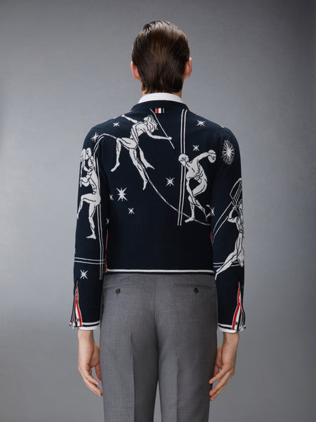 オリンピック コンステレーション クラシック カシミア  Vネック カーディガン ネイビー