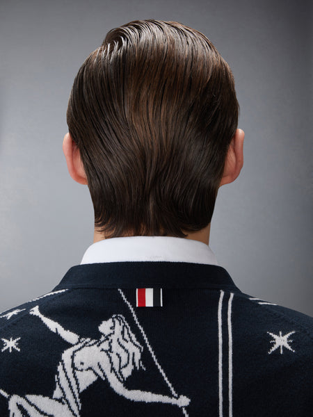 オリンピック コンステレーション クラシック カシミア  Vネック カーディガン ネイビー