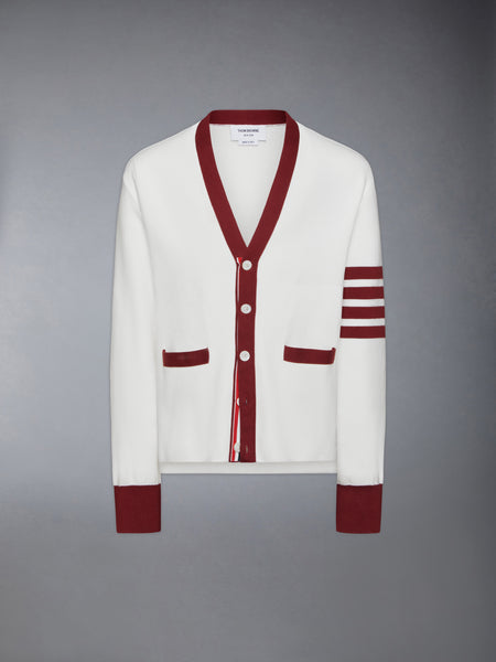 MILANO STITCH 4-BAR V NECK RUGBY FIT CARDIGAN