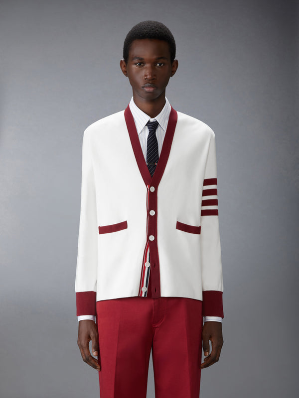 MILANO STITCH 4-BAR V NECK RUGBY FIT CARDIGAN - image 1