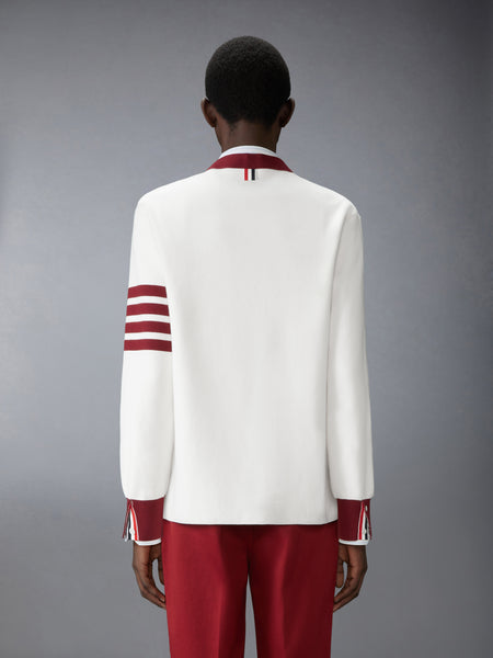 MILANO STITCH 4-BAR V NECK RUGBY FIT CARDIGAN