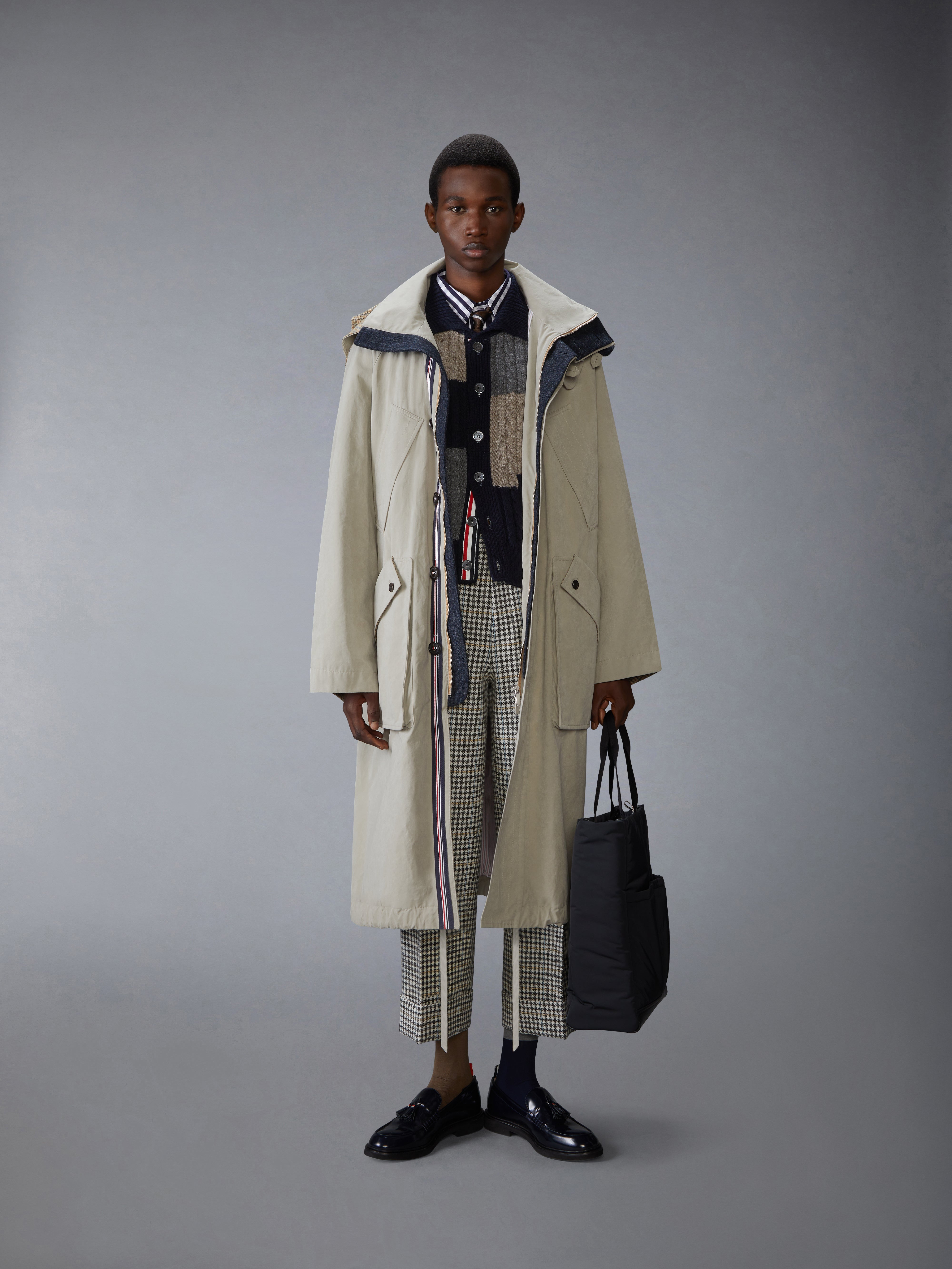 THOM BROWNE アンクルリブソックス コットン 4-BAR ふくらはぎ丈ソックス | Thom Browne