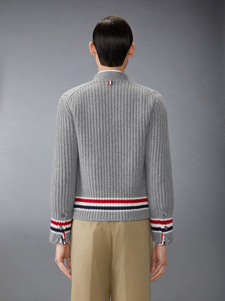 RWB STRIPE CASHMERE V NECK CARDIGAN