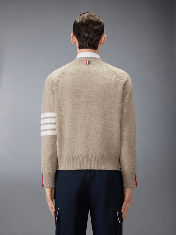 SHETLAND WOOL 4-BAR RELAXED FIT V NECK CARDIGAN - image 2