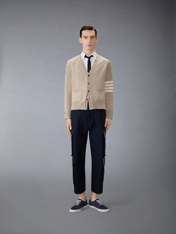 SHETLAND WOOL 4-BAR RELAXED FIT V NECK CARDIGAN - image 3