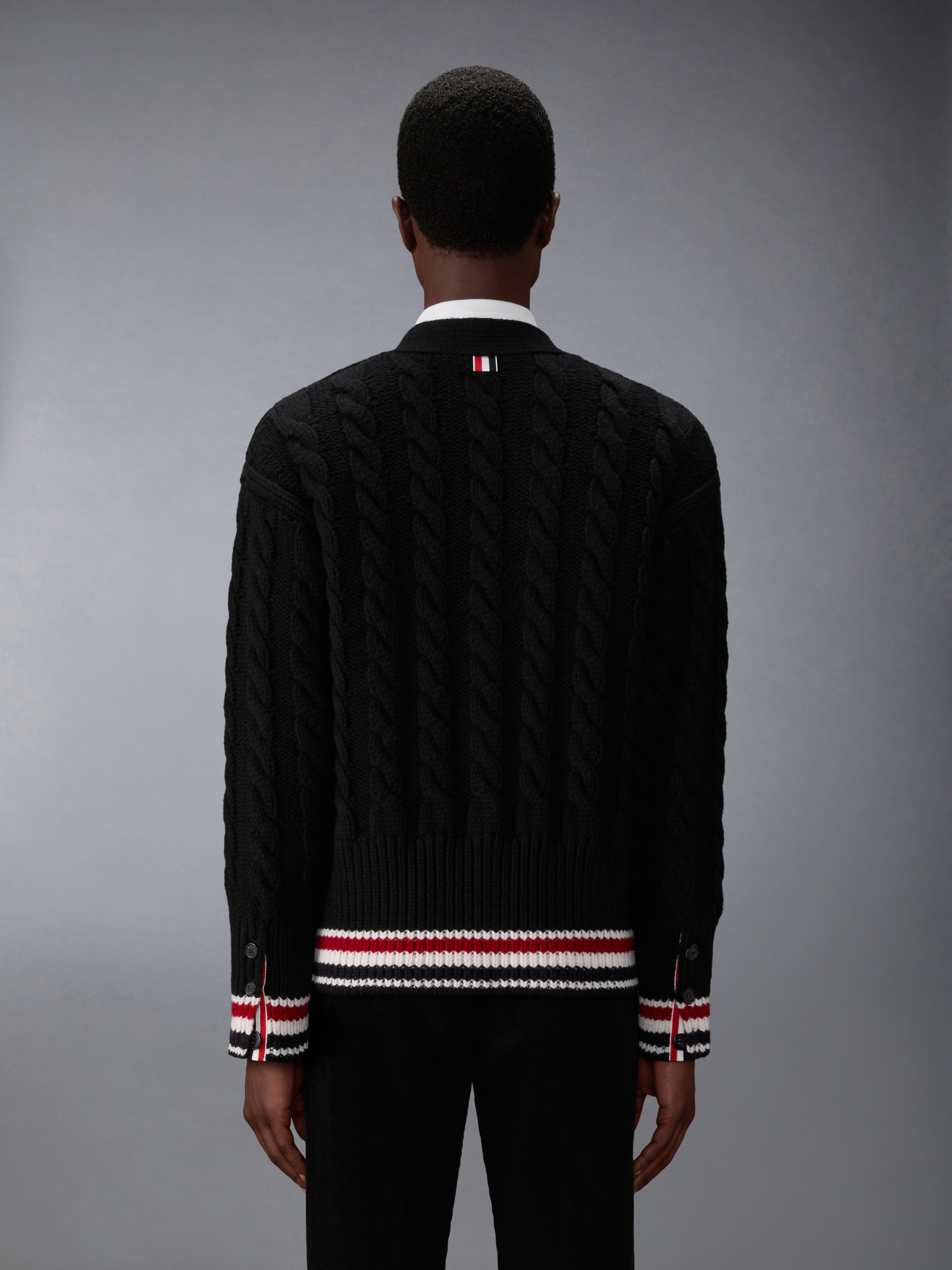 THOM BROWNE ストライプニットセーター 新品同様】トムブラウン アシンメトリー クルーネック ニット セーター