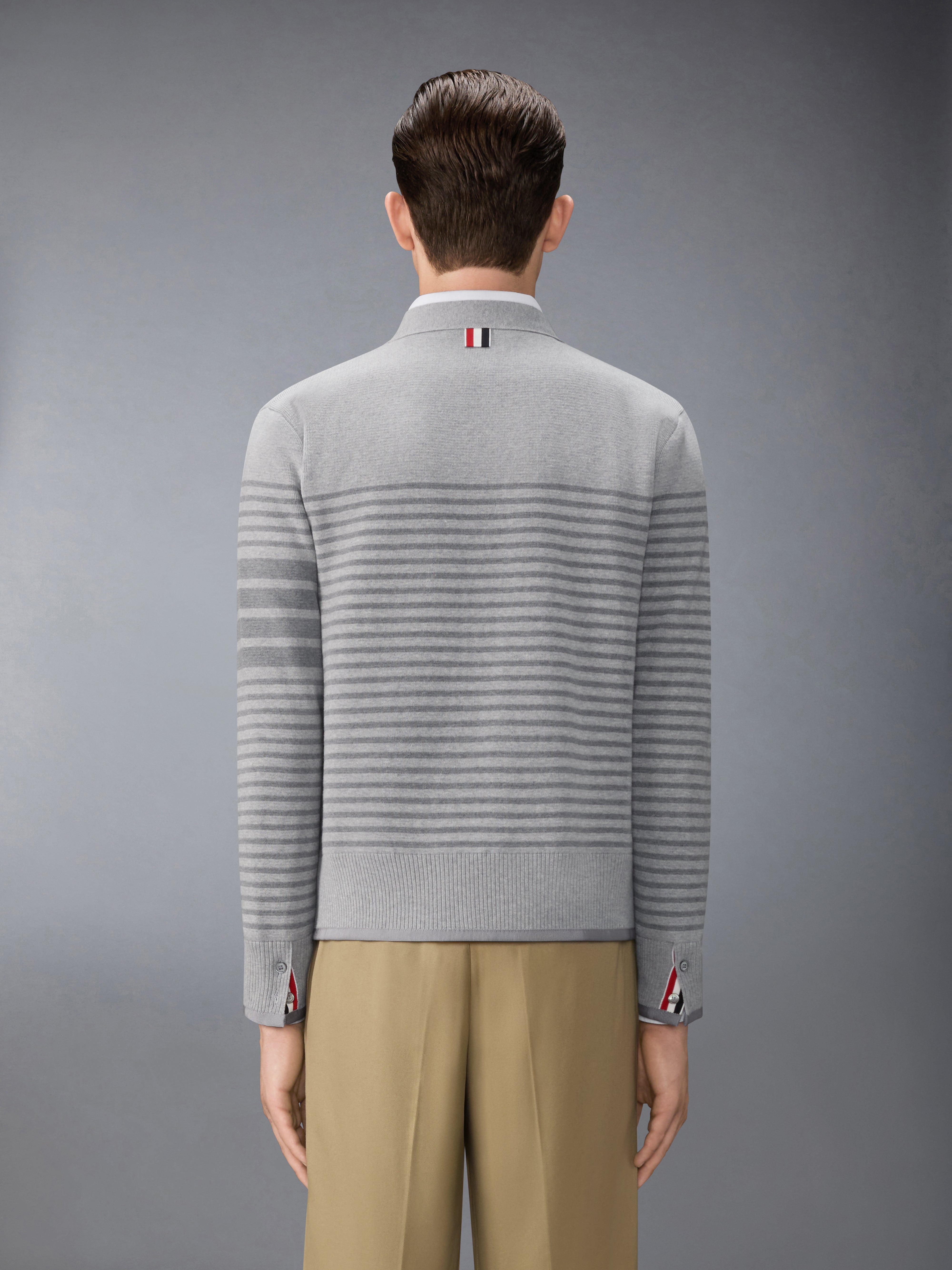 Milano Stitch Striped Boxy Fit Cardigan | Thom Browne