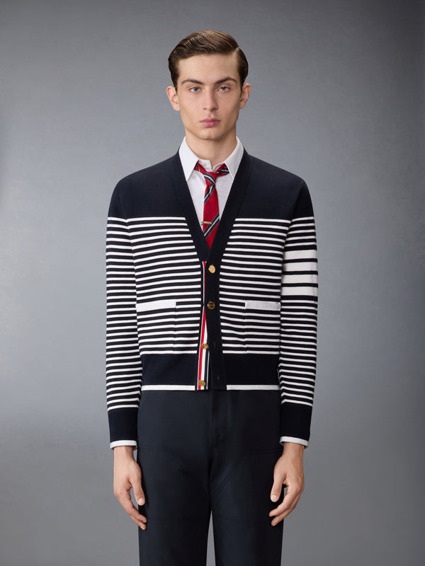 MILANO STITCH STRIPED BOXY FIT CARDIGAN - image 1