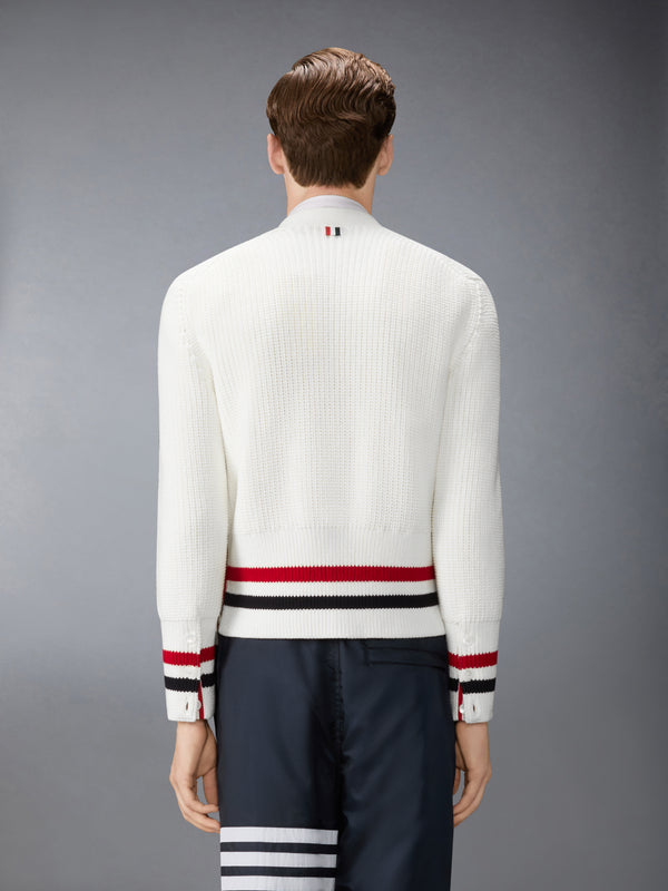 HALF CARDIGAN STITCH COTTON RWB CARDIGAN - image 2