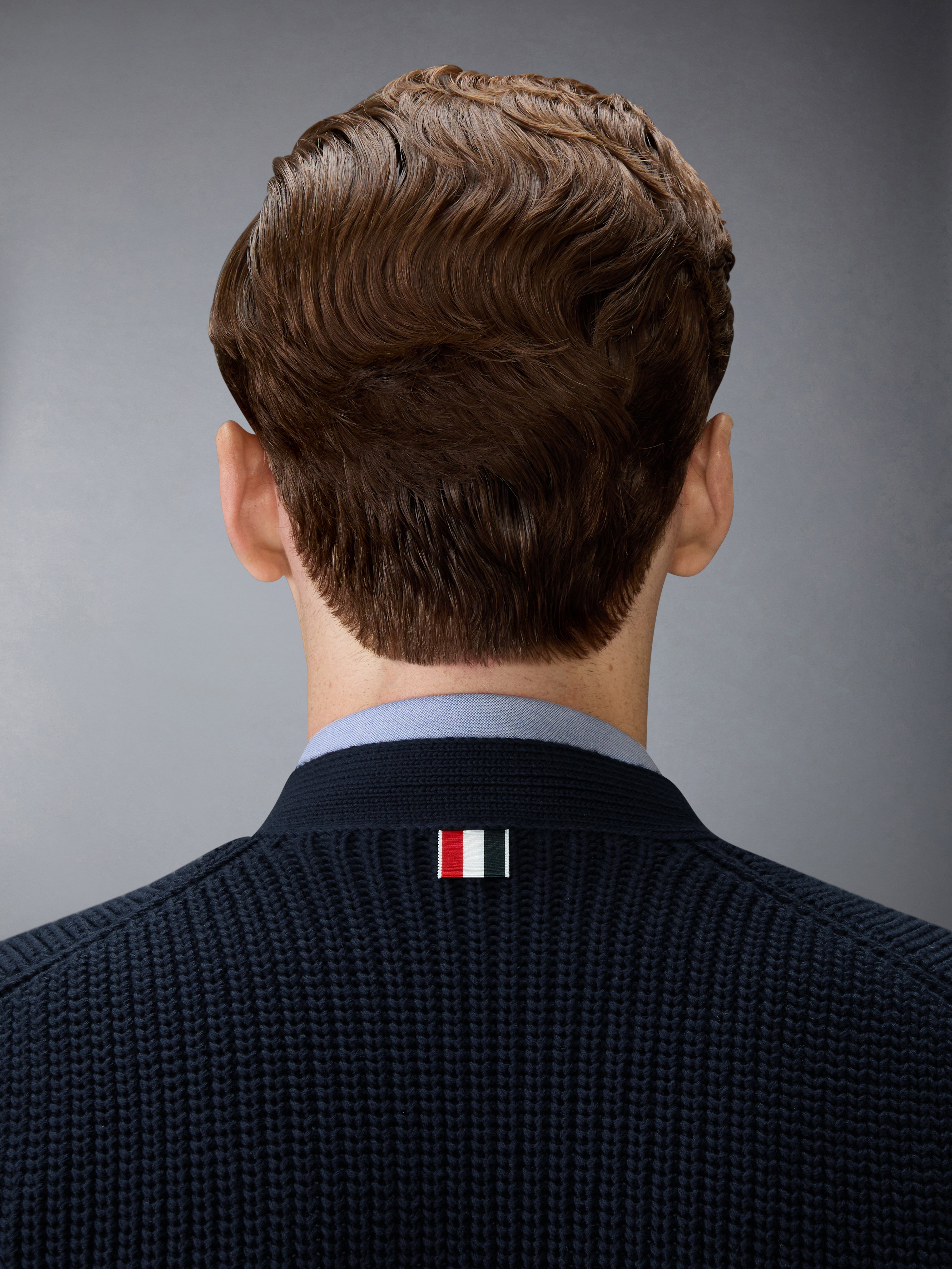 Half Cardigan Stitch Cotton Rwb Cardigan | Thom Browne
