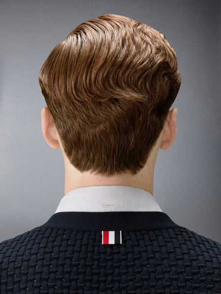 FLOAT RIPPLE STITCH RWB CARDIGAN NAVY