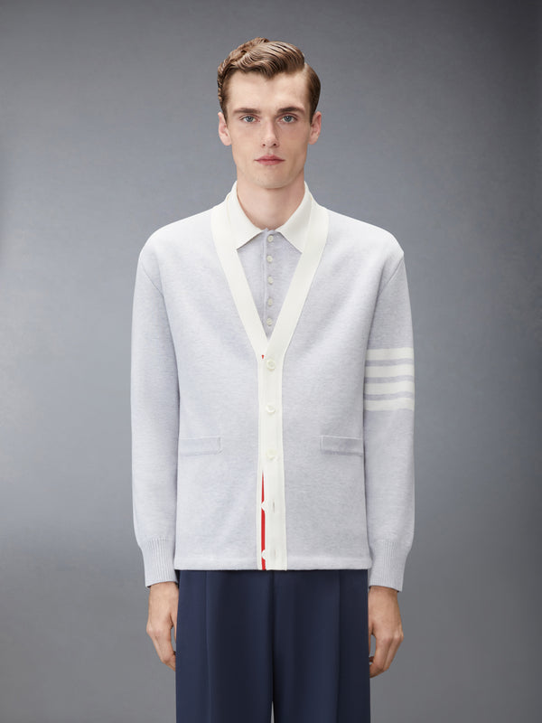 CREST INTARSIA JACQUARD 4-BAR RUGBY FIT CARDIGAN - image 1