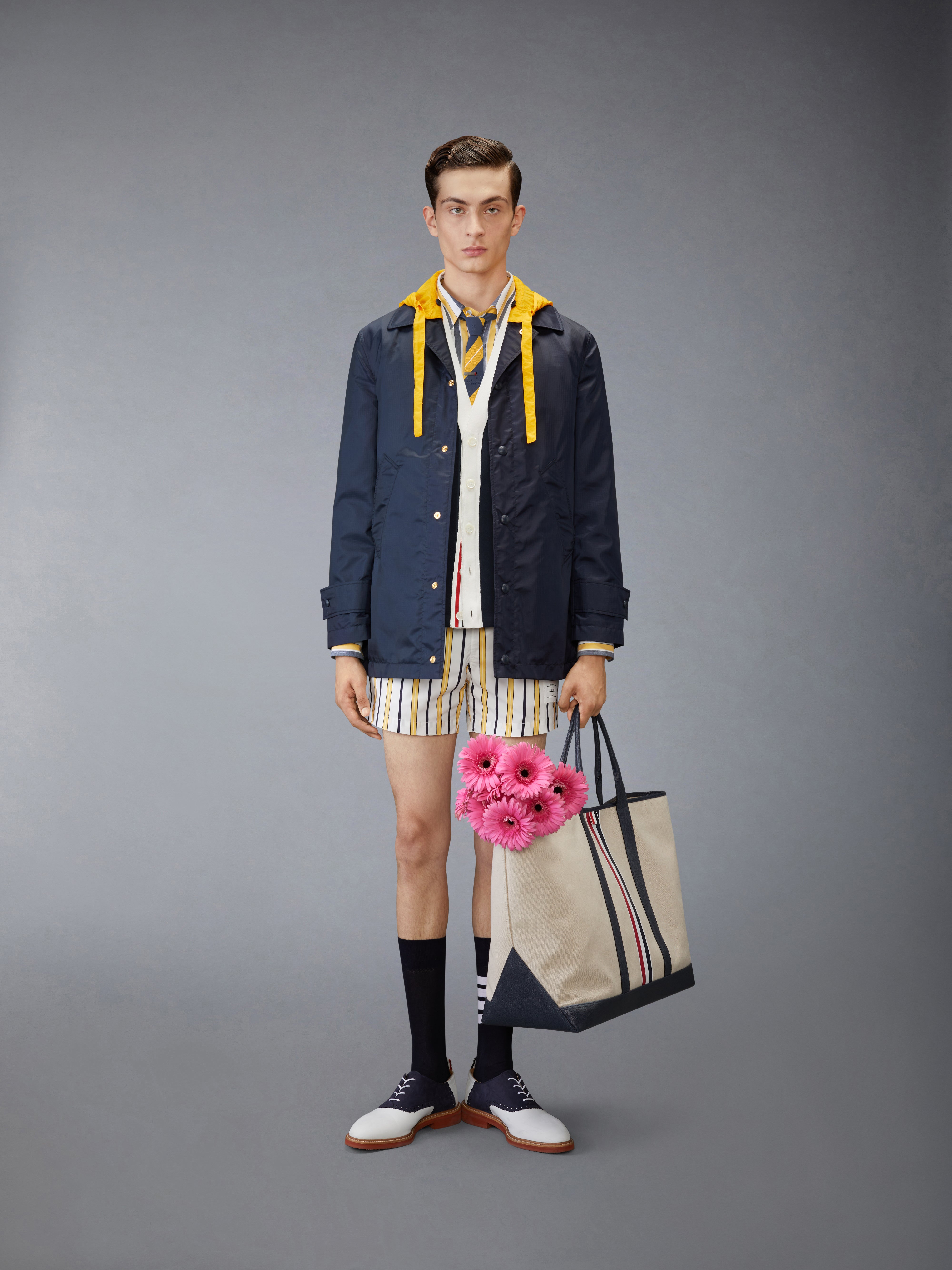Crest Intarsia Jacquard 4-Bar Rugby Fit Cardigan | Thom Browne