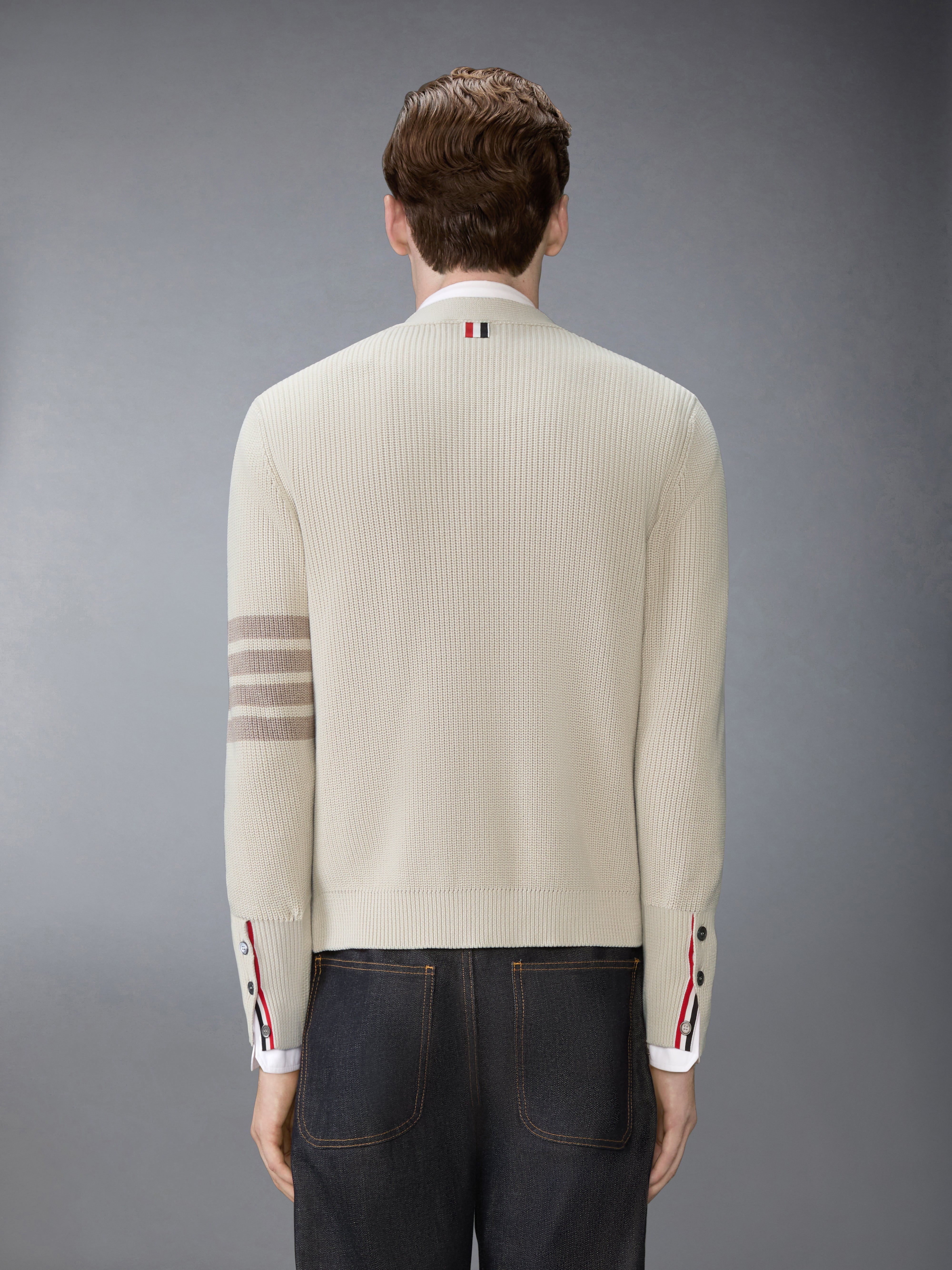 Garment Dyed 4-Bar Cardigan | Thom Browne