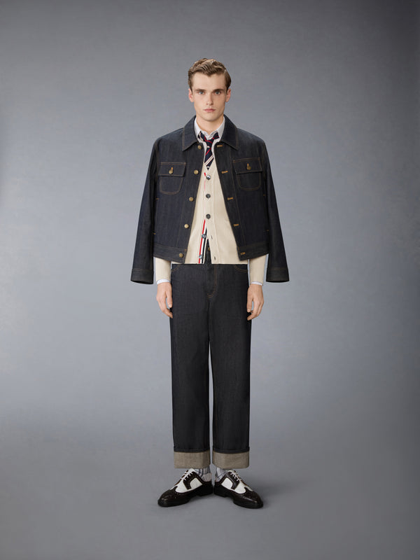 GARMENT DYED 4-BAR CARDIGAN - image 3