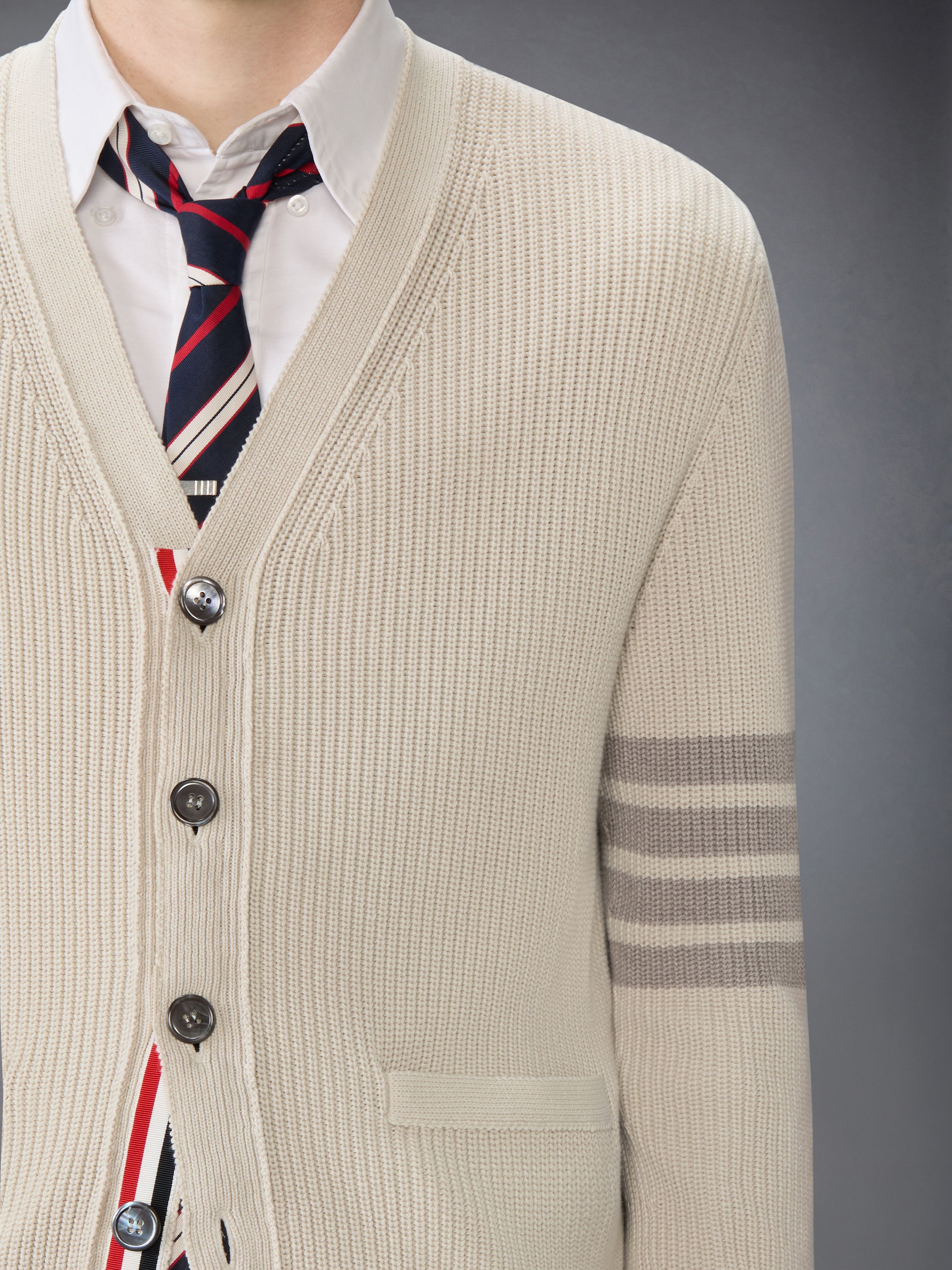 Garment Dyed 4-Bar Cardigan | Thom Browne