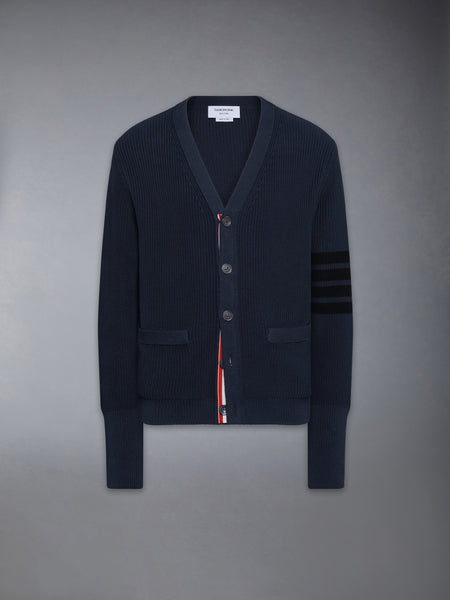 GARMENT DYED 4-BAR CARDIGAN NAVY