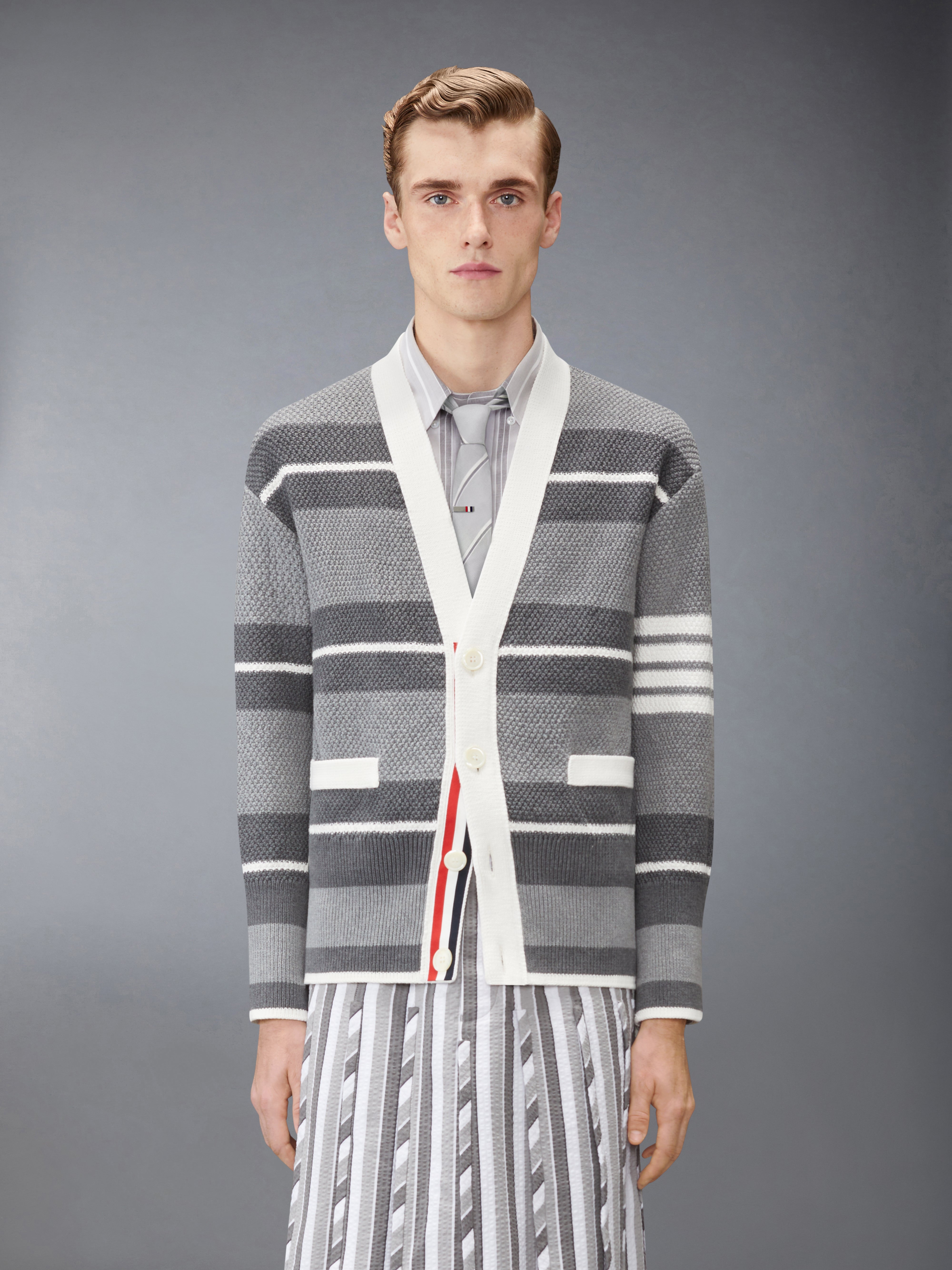 シードステッチ 4-BAR カーディガン | Thom Browne