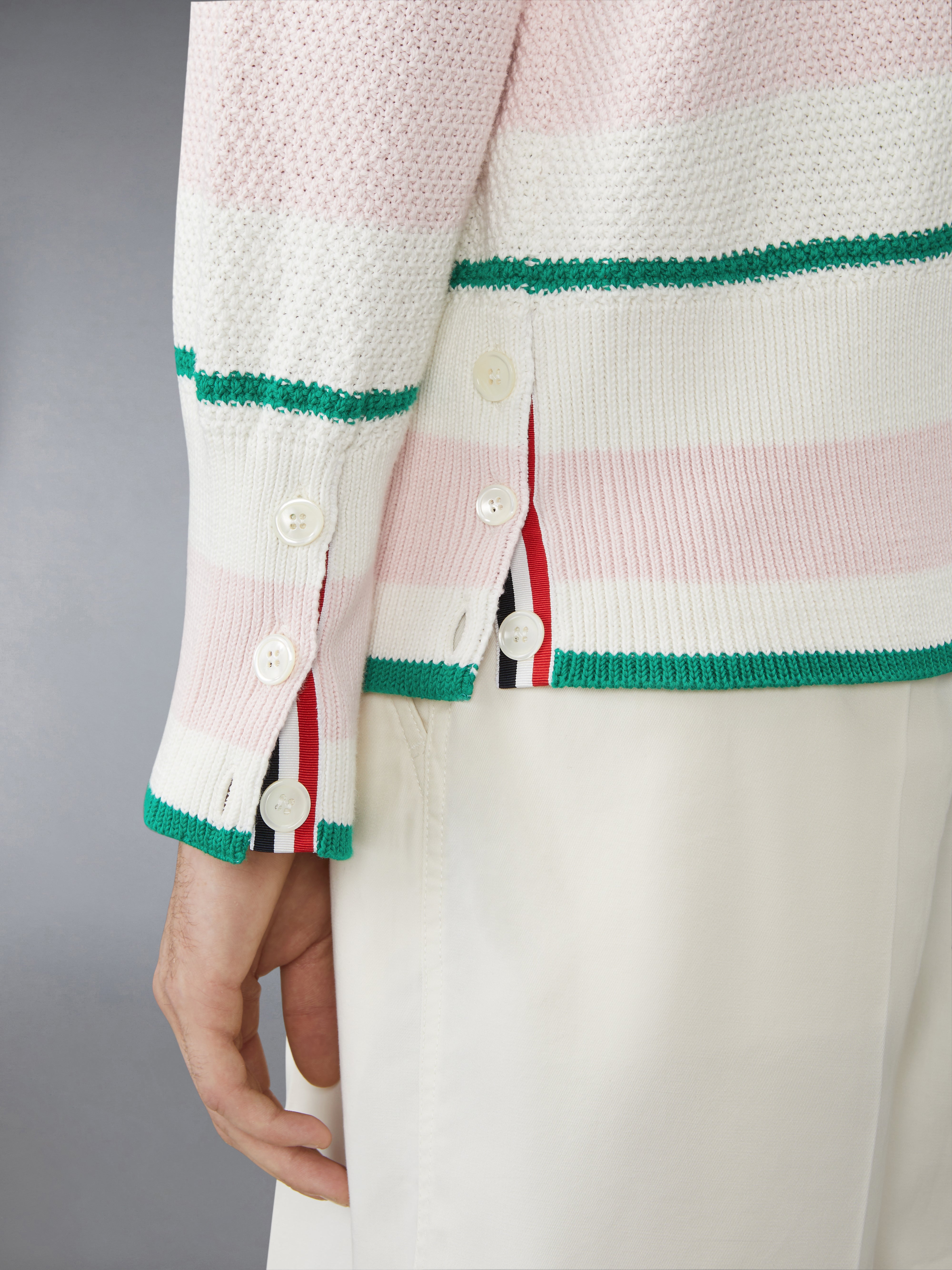Seed Stitch 4-Bar Cardigan | Thom Browne